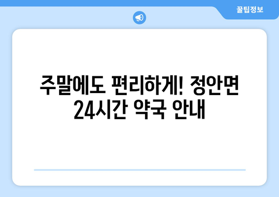 충청남도 공주시 정안면 24시간 토요일 일요일 휴일 공휴일 야간 약국