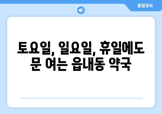 대구시 북구 읍내동 24시간 토요일 일요일 휴일 공휴일 야간 약국