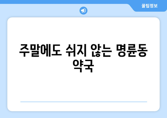 부산시 동래구 명륜동 24시간 토요일 일요일 휴일 공휴일 야간 약국