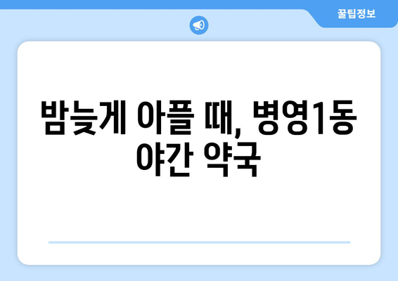 울산시 중구 병영1동 24시간 토요일 일요일 휴일 공휴일 야간 약국