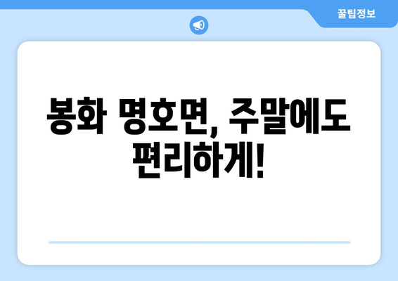 경상북도 봉화군 명호면 24시간 토요일 일요일 휴일 공휴일 야간 약국