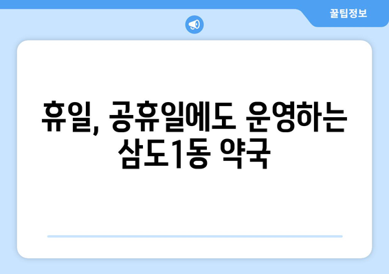 제주도 제주시 삼도1동 24시간 토요일 일요일 휴일 공휴일 야간 약국