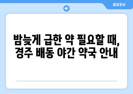 경상북도 경주시 배동 24시간 토요일 일요일 휴일 공휴일 야간 약국