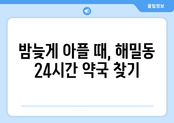 세종시 세종특별자치시 해밀동 24시간 토요일 일요일 휴일 공휴일 야간 약국