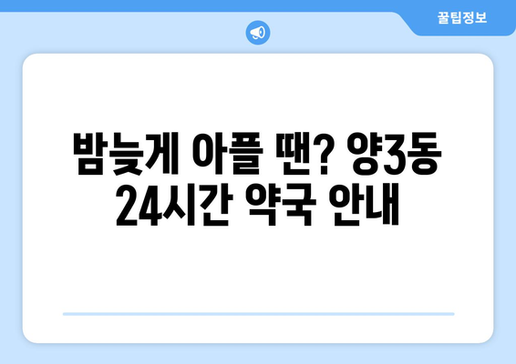 광주시 서구 양3동 24시간 토요일 일요일 휴일 공휴일 야간 약국